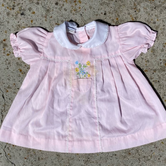 Toddler Pastel Pink Sundress with Embroidery detail - Picture 1 of 3